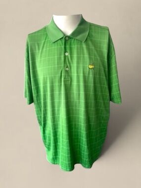 New! MASTERS PERFORMANCE GOLF GREEN POLO SIZE LARGE